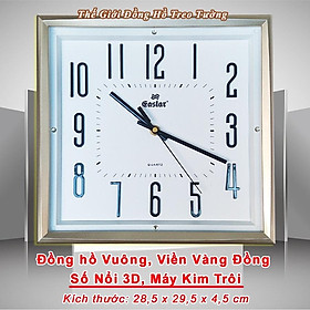 Mua Đồng Hồ Treo Tường KIM TRÔI EASTAR Chữ nhật - Viền Mỏng Số Nổi 3D - Bảo Hành 1 Năm - Tặng Pin Maxell