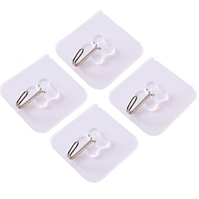 Mua  COMBO 4 CHIẾC  Móc dán tường trong suốt chịu lực siêu bền