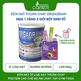 Hình ảnh Sữa hạt thuần chay Orgagrain - Bổ sung đạm protein cho người ăn Chay - Sữa hạt 36 loại hạt và ngũ cốc tốt cho tim mạch và não bộ - Lon 900g 