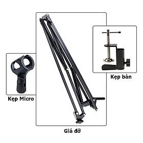 Mua Chân micro kẹp bàn HS39 cho micro thu âm - Hàng chính hãng
