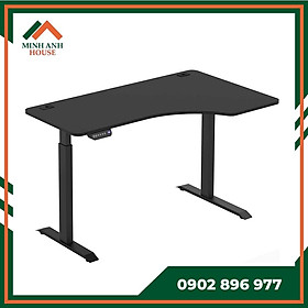 Mua Bàn làm việc thông minh tự động điều chỉnh độ cao MS11  mặt bàn gỗ cong  khung bàn phủ sơn tĩnh điện