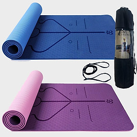 Thảm Tập Yoga Định Tuyến Chính Hãng miDoctor – Chọn Size - Thảm Yoga Định Tuyến Sắc Nét Cao Cấp Có Túi Dây