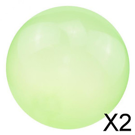 2xInflatable Bubble Ball Super Stretch Bubbles Balloon Outdoor Party Green M