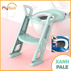 Thang ghế bô nắp bệ thu nhỏ bồn cầu vệ sinh Toilet chống trượt an toàn cho bé MySun