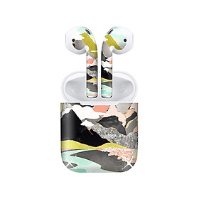 Mua Miếng dán skin chống bẩn cho tai nghe AirPods in hình giả sơn mài - GSM106 (bản không dây 1 và 2)