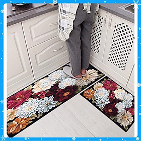 Mua Bộ 2 Thảm Bếp Đế Cao Su Chống Trơn Trượt Dễ Lau Sạch - Màu Ngẫu Nhiên - Hàng Chất Lượng
