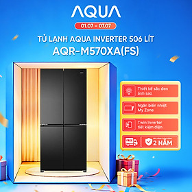 Tủ lạnh Aqua Inverter 506 lít 4 cánh AQR-M570XA(FS) - Bảo hành 2 năm - Freeship toàn quốc - Hàng chính hãng