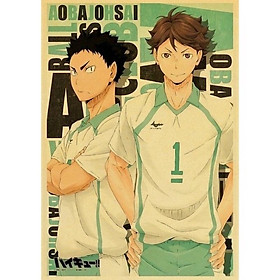 Bộ Tranh Đính Đá 5d Tự Làm Hình Haikyuu Phong Cách Nhật Bản Kích Thước 30x40cm