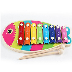 Đồ chơi gỗ thông minh bộ đàn xylophone hình cá