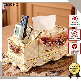 Mua Hộp Giấy Thạch Lựu Sứ Xương Men Xà Cừ Tân Cổ Điển CB35-HG