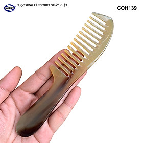 Lược sừng răng thưa Chải tóc xoăn, xù (Size: L - 20cm) COH139 - Lược xuất Nhật - Chăm sóc tóc