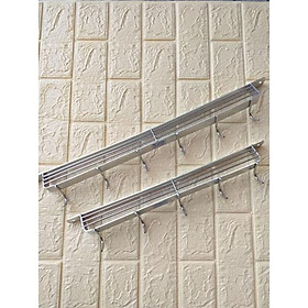 Mua Kệ cài dao inox cao cấp có móc treo  Cài dao thớt kéo inox dài 45cm