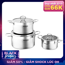 Bộ Nồi Inox 5 Đáy Sunhouse Mama SH784