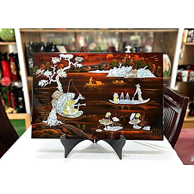 Mua Tranh sơn mài khảm xà cừ cao cấp size 40x60 treo tường  trang trí nhà cửa  văn phòng  quà tặng tân gia  tặng dịp Lễ  Tết