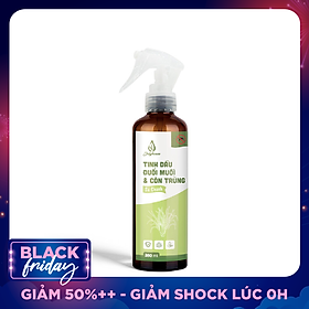 Bình xịt Phòng tinh dầu Hương Sả Chanh 280ml JULYHOUSE