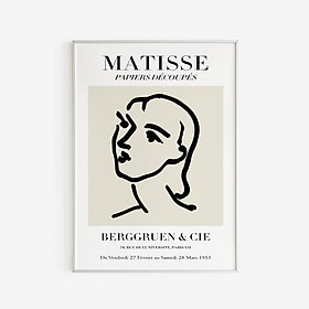 Tranh Canvas Cao Cấp | Tranh Matisse Woman Portrait, Henri Matisse Wall Art, Abstract Woman Figure, French Wall Art