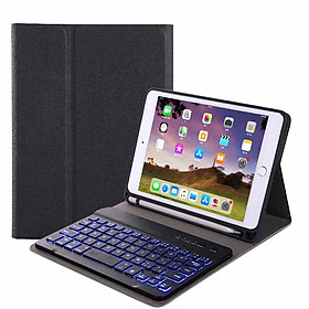 For iPad 10.2 Tablet Touch Keyboard Textured PU Leather Cover Wireless Bluetooth3.0 Connect Overall Protection Stand Function Specification