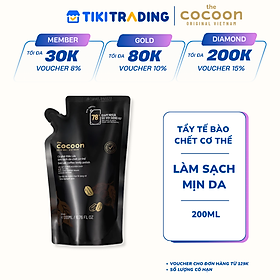 Cà phê Đắk Lắk làm sạch da chết Cocoon túi 200ml