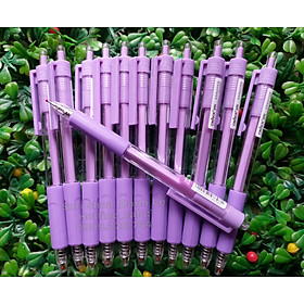 Hộp 12 cây bút gel mực tím bấm 8698