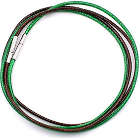Combo 2 sợi dây vòng cổ cao su - xanh lá + nâu DCSXLN1