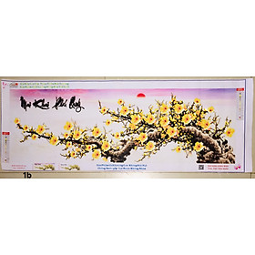 Mua (ĐÃ ĐÍNH)Tranh đá thành phẩm MAI KHAI PHÚ QUÝ 1m04x40cm DF181