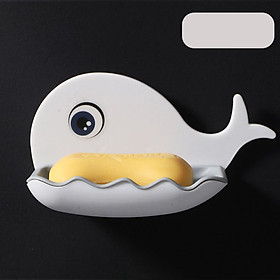 Khay Để Xà Phòng 2 Lớp Dán Tường Cá Voi