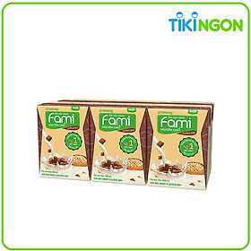 Lốc 6 sữa Đậu Nành Fami Nguyên Chất Vị Đường Đen 200ml