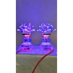 Mua Đèn Pha Lê Hoa Sen cao 15cm