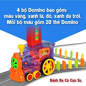 Đồ Chơi Thông Minh Cho Bé, Xe Lửa Domino, Tàu Hỏa Xếp Domino Tự Động, Cho Bé Thỏa Sức Sáng Tạo.