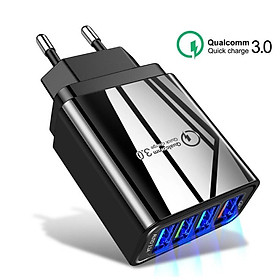 Cốc Sạc Nhanh 4 Cổng USB 3.1A QC3.0