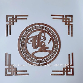 Mua Bộ chữ Phúc  Lộc   Thọ thư pháp trang trí bàn thờ MDF Thái Lan chống ẩm màu Nâu vân gỗ