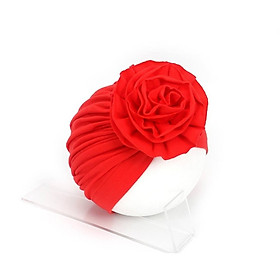Nón thun turban kết hoa cho bé gái
