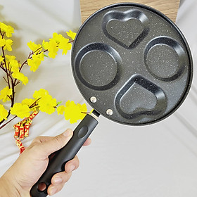 Mua Chảo 4 Ngăn VÂN ĐÁ CHỐNG DÍNH cao cấp 25cm - Chiên Trứng  Làm Bánh Rán Đoremon  PanCake 4 Ngăn Tiện Dụng