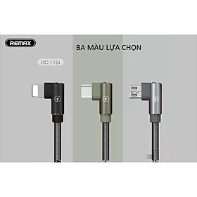 Mua Cáp sạc vải quấn lò xo 2 đầu RC-119i  hàng chính hãng Remax