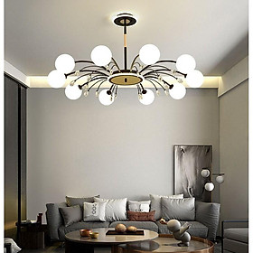 Đèn chùm kiểu dáng sang trọng, hiện đại trang trí nhà cửa cao cấp loại 10 bóng - kèm bóng LED chuyên dụng.