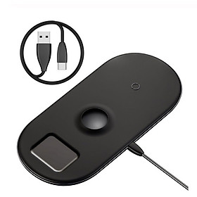 Baseus 2 in 1 Wireless Charger Pad for Apple Watch 4/3/2/1 Fast Wireless Charging for iPhone 8 Xs Max Samsung S9