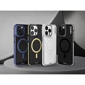 Ốp lưng dành cho iPhone 16 Pro Max, iPhone 16 Pro hiệu Youngkit Rock Sand hỗ trợ sạc không dây, chống sốc cao cấp - Hàng chính hãng