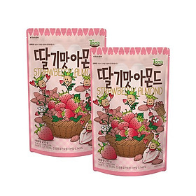 Combo 2 gói Hạnh nhân vị dâu tây Hàn Quốc Tomsfarm Strawberry Almond 210g 2ea