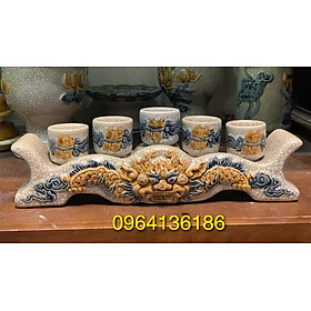 Mua Kỉ thờ ngai rồng nổi 5 ly men rạn gốm sứ Bát Tràng