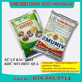 EMZEO & EMUNIV DÙNG Ủ RÁC THẢI HỮU CƠ VÀ KHỬ MÙI HÔI ( GÓI 200G)