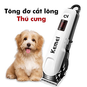 Tông đơ cắt tóc chuyên nghiệp Kemei CV 809A, Tích hợp Pin Lithium 2600 mAh sử dụng lên đến 240 phút, Đèn Led hiện dung lượng Pin, Lưỡi cắt Titatium, Động cơ hạn chế tiếng ồn - Hàng nhập khẩu