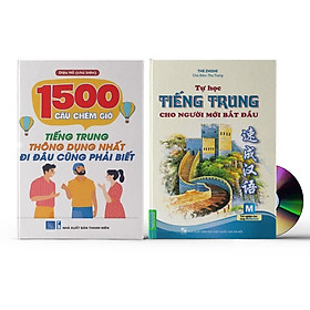 Combo 2 sách 1500 Câu chém gió tiếng Trung thông dụng nhất + Tự Học Tiếng