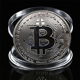 Gold/Sillver Plated Bitcoin Coin BTC Coins Souvenir Art Collection Physical Gift