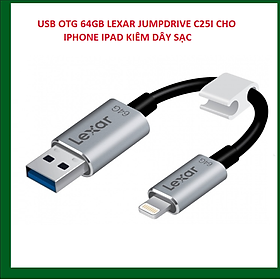 Mua USB OTG 64GB LEXAR JUMPDRIVE C25I CHO ĐIỆN THOẠI KIÊM DÂY SẠC