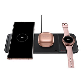 Đế sạc nhanh không dây 3 trong 1 Samsung Wireless Charger Trio EP-P6300-Hàng Chính hãng