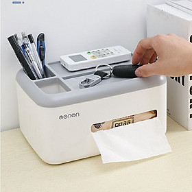 Mua Hộp Giấy Để Bàn Văn Phòng OENON Thiết Kế 2 Ngăn Chất Liệu Nhựa ABS Cao Cấp - 318