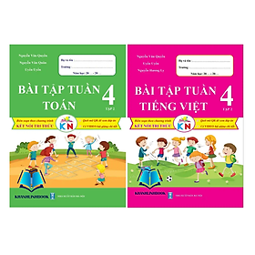 Sách - Combo Bài Tập Tuần Toán + Tiếng Việt 4 - Tập 2 - Kết Nối Tri Thức Với Cuộc Sống