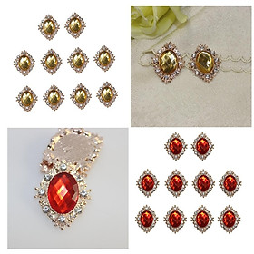 20pcs Rhinestone Flatback Buttons Embellishment for Crafting Jewellery Making Scrapbook