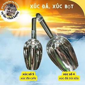 Mua GIÁ SỈ TẠI XƯỞNG Dụng cụ cây muỗng Xúc đá bằng inox 304 cỡ trung số 4 vòng tròn đuôi cán dày xịn đẹp cao cấp