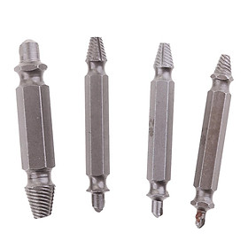 Screw Out Extractor Drill Bits 4 PCS Tool Set Broken Damaged Bolt Remover